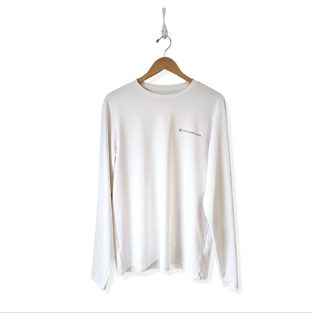Vineyard Vines Whale Long-Sleeve Performance‎ Sport Tee Men's sz S